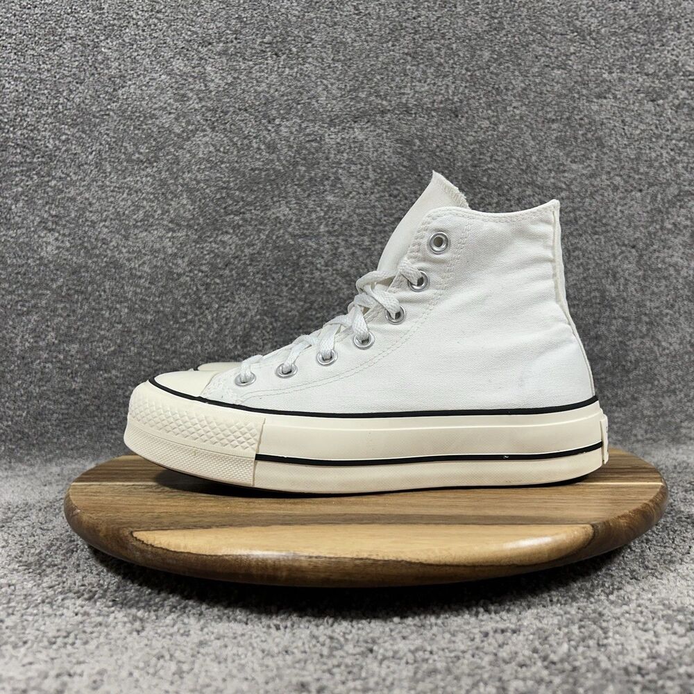 Converse All Star Hi Lift 171209C Women’s Size 7 White Platform Shoes Used - Picture 5 of 15